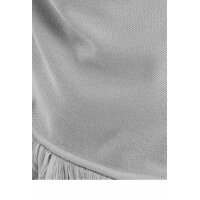 Fransenpullover, grau-melange