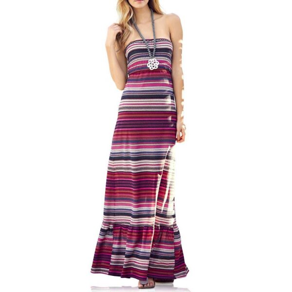 Designer-Maxikleid, bunt