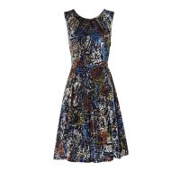 Designer-Ausbrennerkleid, bunt