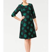 Jacquard dress, black-green