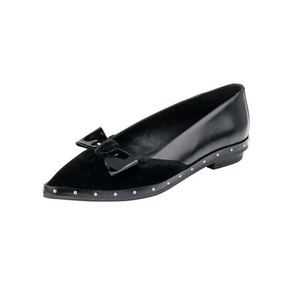 Flat, black