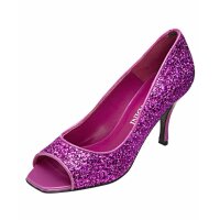 Designer-Abend-Peeptoepumps, pink