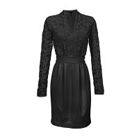 Kleid m. Spitze, schwarz