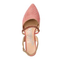 Sling ballerina shoe with strass, rosé