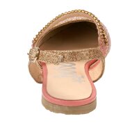 Sling ballerina shoe with strass, rosé