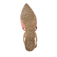 Sling ballerina shoe with strass, rosé