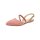 Sling ballerina shoe with strass, rosé