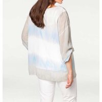 Designer-Batikbluse m. Spitze, bunt