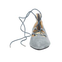 Velour ballerina shoe, grey blue