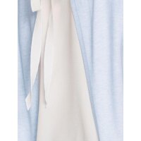 Designer-Pullover m. Chiffon, hellblau