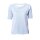 Designer-Pullover m. Chiffon, hellblau