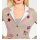Cardigan with patches, taupe-ecru