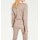 Cardigan with patches, taupe-ecru