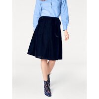 Designer-Samtrock, dunkelblau