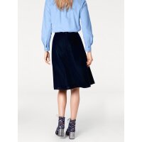 Designer-Samtrock, dunkelblau