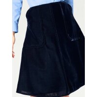 Designer-Samtrock, dunkelblau
