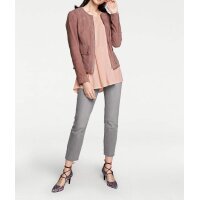 Designer-Ziegenvelourslederjacke, rosenholz