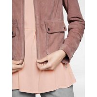 Designer-Ziegenvelourslederjacke, rosenholz