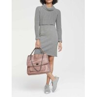2-in-1 knitted dress, gray