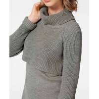 2-in-1-Strickkleid, grau