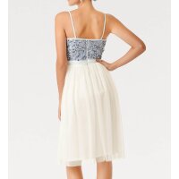 Cocktail dress, cream white - silver