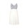 Cocktail dress, cream white - silver
