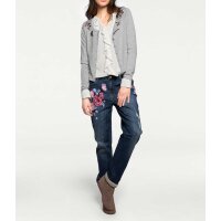 Cardigan with strass, grey