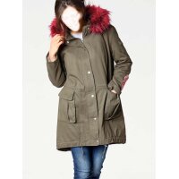 Parka m. Webpelz-Futter, oliv