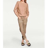 Designer-Ziegenvelourslederhose, sand