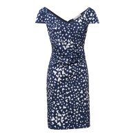 Designer-Optimizer-Kleid, marine-weiß