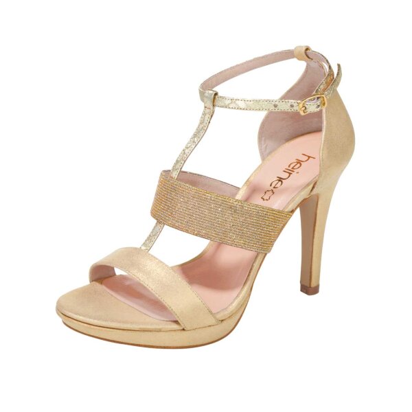 Sandalette, beige-metallic
