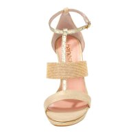 Sandalette, beige-metallic