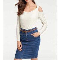 Designer-Wasserfallshirt, ecru