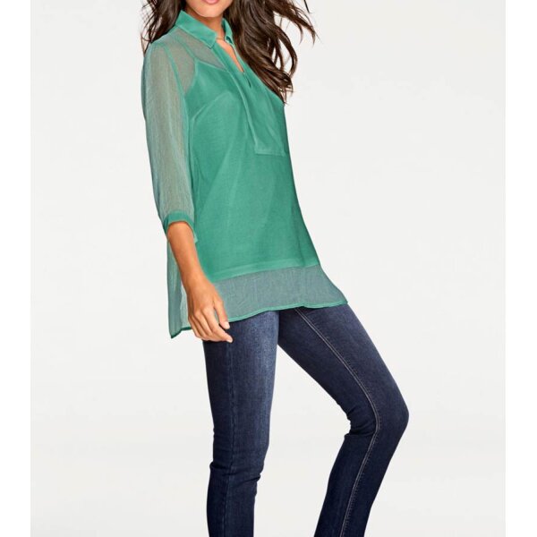 Designer-Bluse mit Top, grün