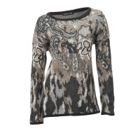 Jacquard sweatshirt, grey/blue-multicolour