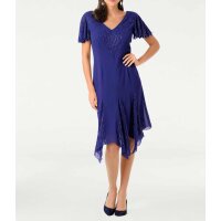 Cocktail dress with beads, blue