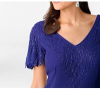Cocktail dress with beads, blue
