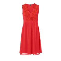 Babydoll-Chiffonkleid, koralle