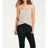 Lingerie top with lace, sand