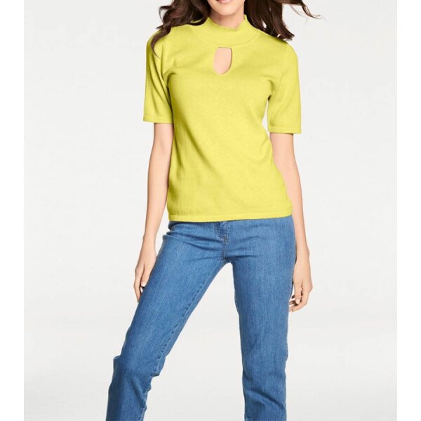 Sweatshirt with cashmere, yellow