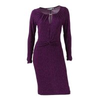 Designer-Jerseykleid, schwarz-lila