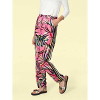 Designer-Druckhose, pink-bunt
