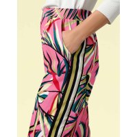 Designer-Druckhose, pink-bunt