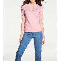 Sweatshirt with cashmere, rosé