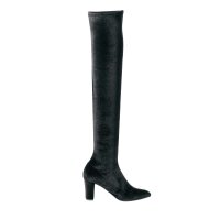 Velvet overknees, black