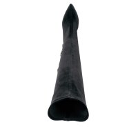 Velvet overknees, black