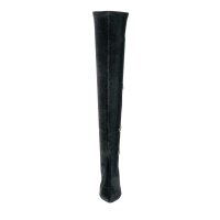 Velvet overknees, black