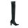 Velvet overknees, black