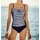 Tankini, marine-weiß, D-Cup