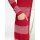Designer-Longstrickjacke, rot-ecru